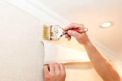 Pose de papier peint à Challonges — revêtements muraux et toiles de verre